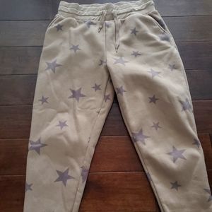 If it were me joggers size large beige and brown stars